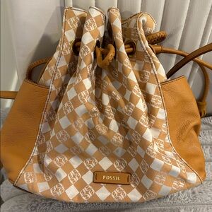 Fossil Jori bag gold and cream